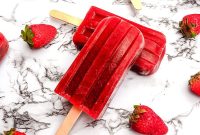 Strawberry Balsamic Popsicles with Black Pepper Twist