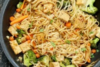 Hoisin Tofu with Brown Rice Noodles Recipe