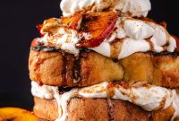 Grilled Pound Cake with Cinnamon-Smeared Peaches