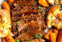 Instant Pot Beef Brisket with Garlic Smashed Potatoes
