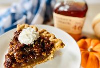 Bourbon Pecan Pie Recipe with Whiskey Glaze