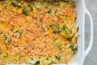 Rotisserie Chicken and Veggie Casserole with Cheesy Topping