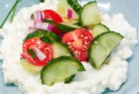 Protein-Packed Cucumber & Tomato Salad with Cottage Cheese
