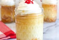 Mini Pineapple Upside-Down Cake Jars for Parties and Gifts
