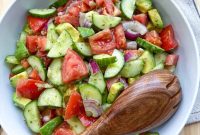 Creamy Avocado and Tomato Salad with Lime and Basil