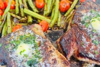 Blackstone Ribeye with Sautéed Garlic Green Beans