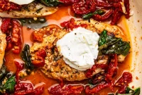 Sun-Dried Tomato and Goat Cheese Chicken (Chicken Bryan Copycat)