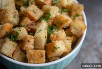 Crispy Baked Herb & Garlic Croutons Recipe