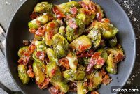 Roasted Brussels Sprouts with Bacon and Honey-Butter Glaze