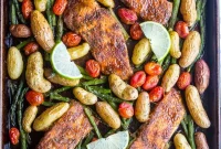 Sweet and Spicy Salmon Sheet-Pan Dinner Recipe