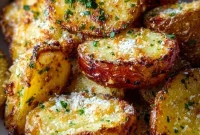 Crispy Garlic Parmesan Potatoes in the Air Fryer