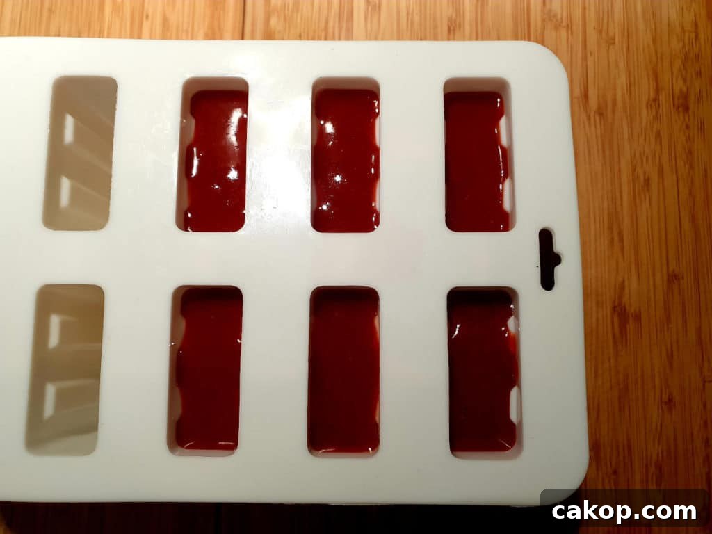 Filled popsicle moulds
