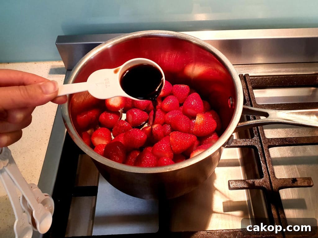 Adding balsamic to pot