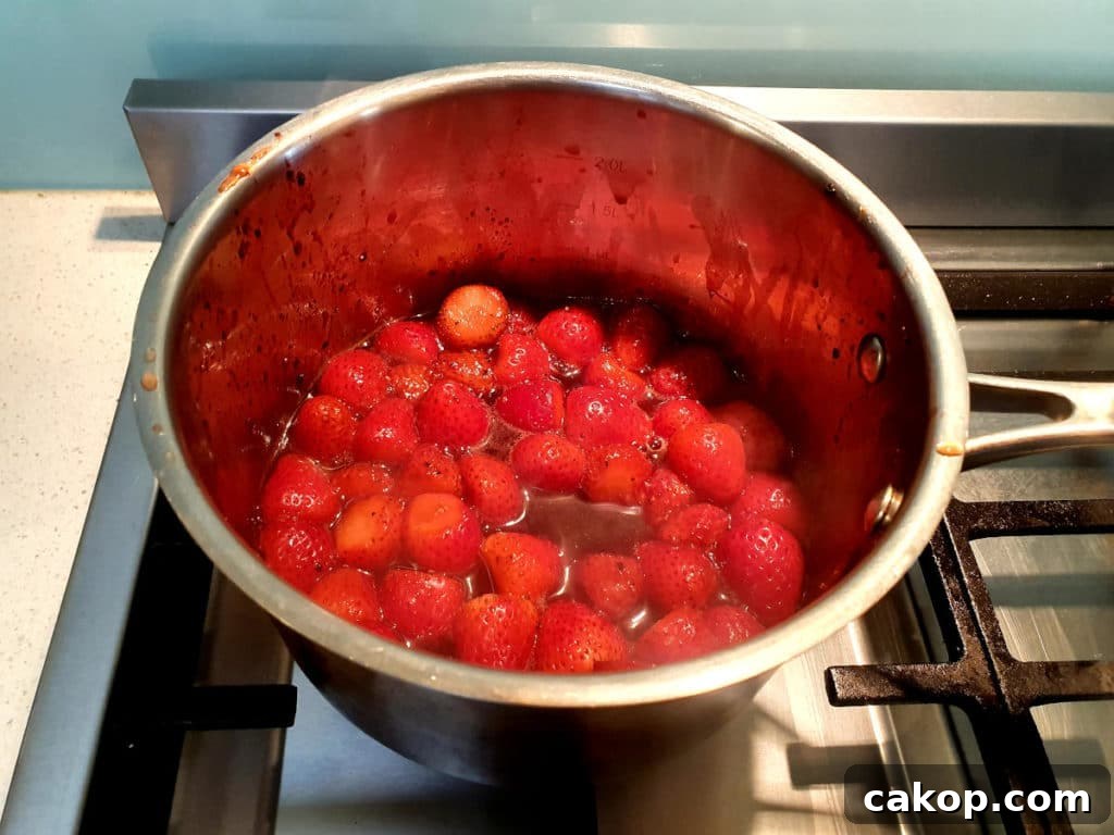 Cooking popsicle mix in pot