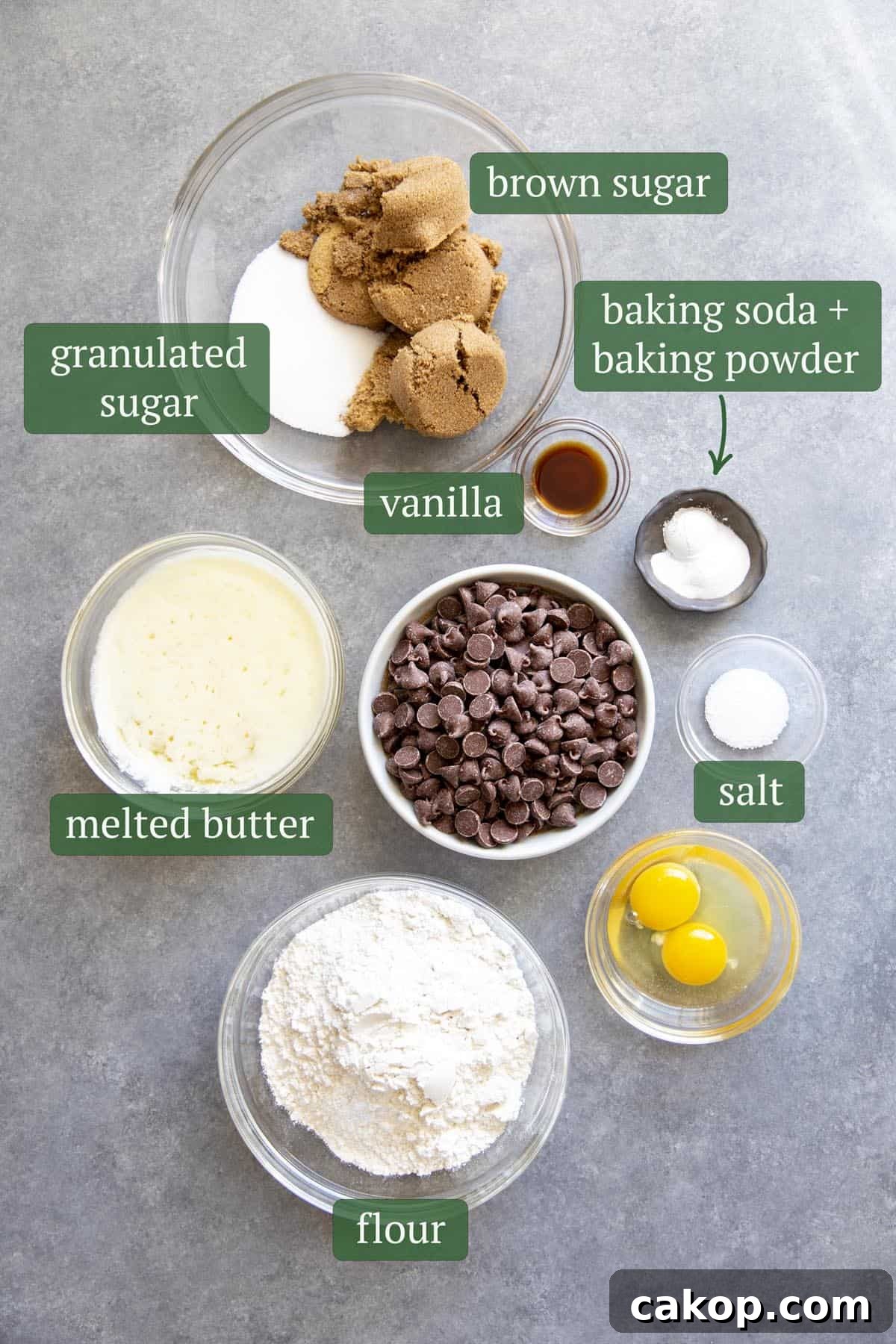 Chewy Milk Chocolate Chip Cookies Recipe for Perfect Cookies 3 Ingredients for milk chocolate chip cookies.