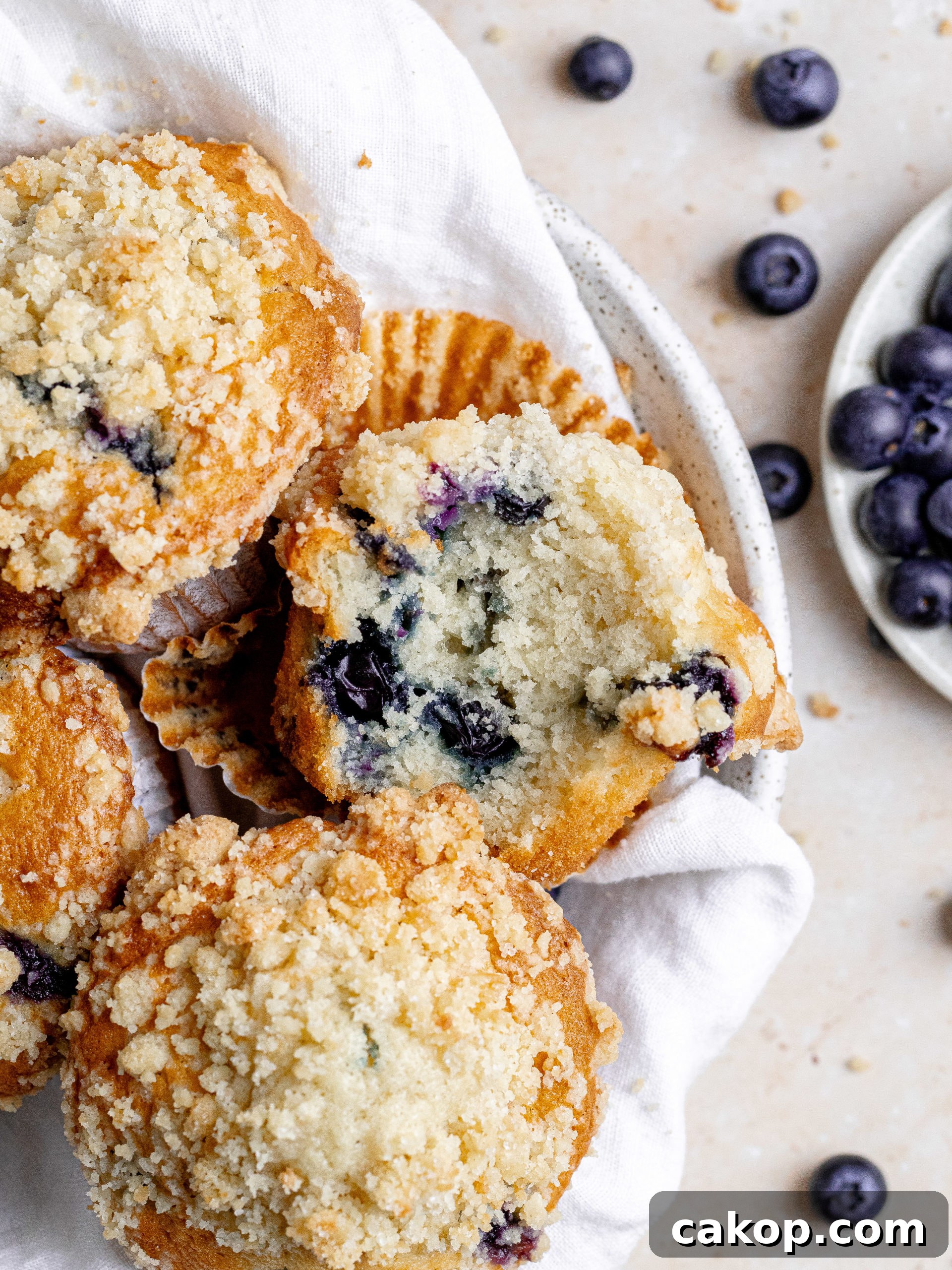 Bakery Style Blueberry Muffins