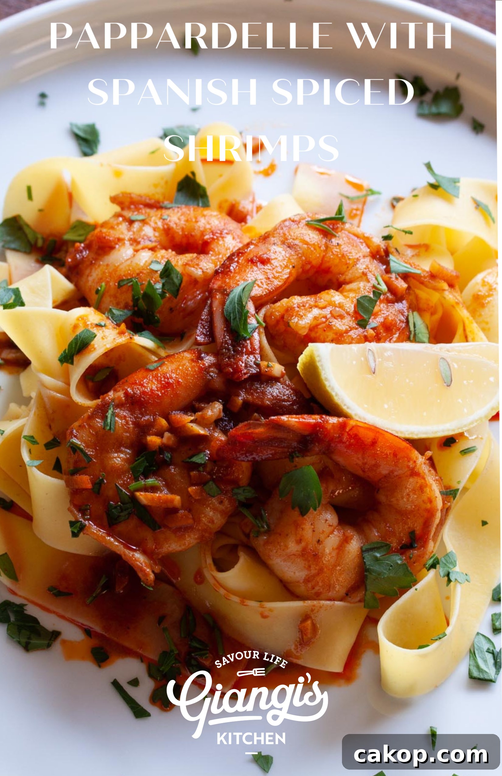 Pappardelle With Spanish Spiced Shrimps