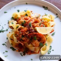 Pappardelle with Spanish Spiced Shrimps