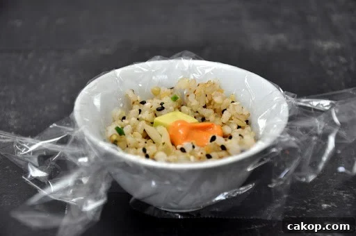 Rice ball ready