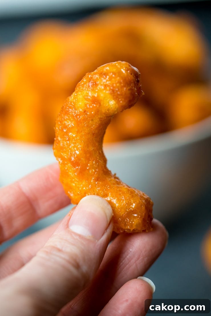 These candied caramel Cheetos are the ultimate sweet and salty snacks! Cheese puffs, brown sugar and a little bit of love make these irresistible! Candied Caramel Cheetos