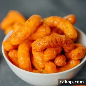 Candied Cheetos In white bowl
