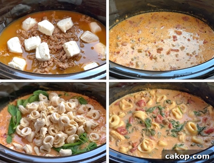 Creamy Italian Sausage Tortellini Soup Recipe 4 This cream cheese based soup is hearty and delicious!
