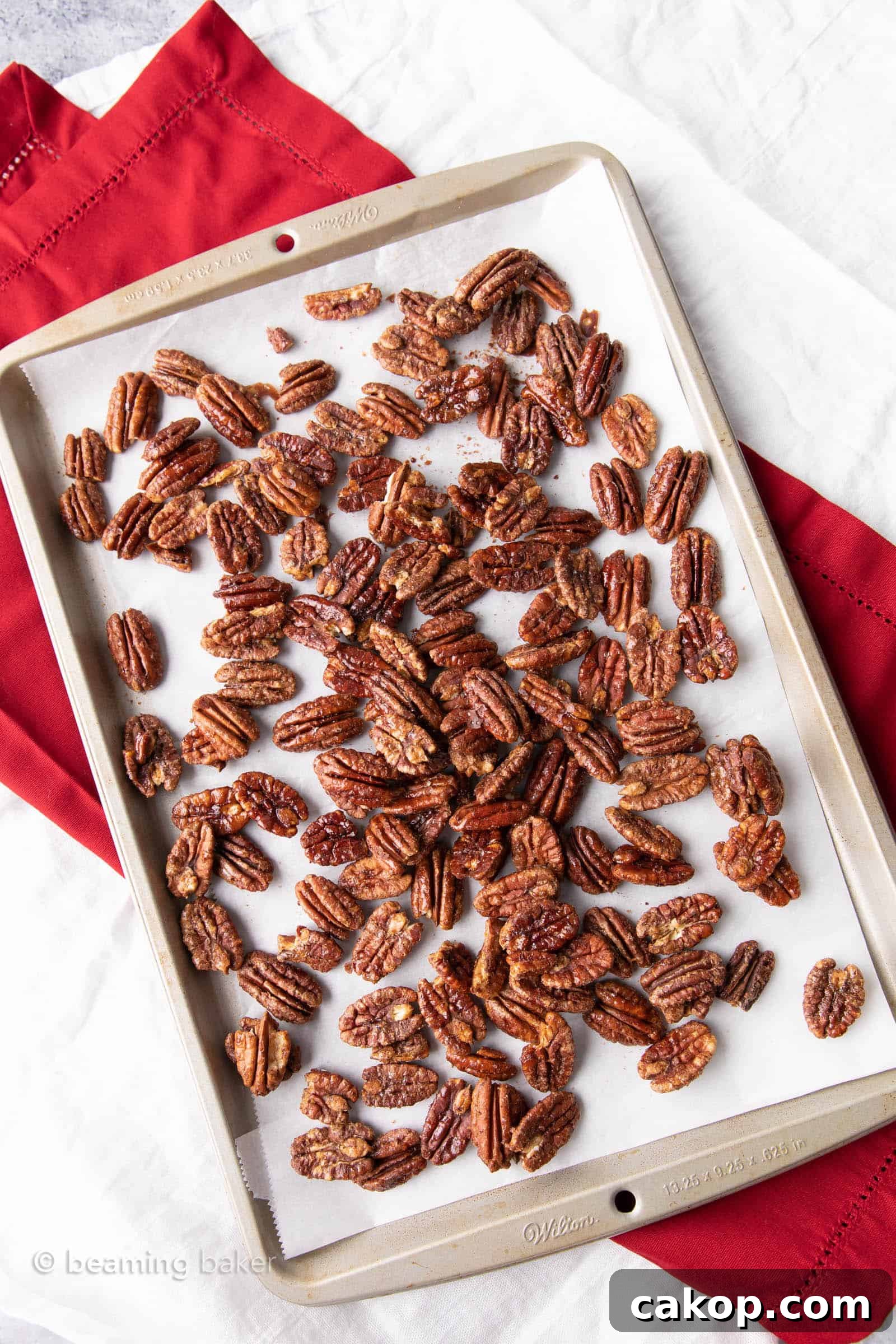 Vegan Candied Pecans with 4 Simple Ingredients 3 Vegan Candied Pecans: glazed oven-roasted pecans