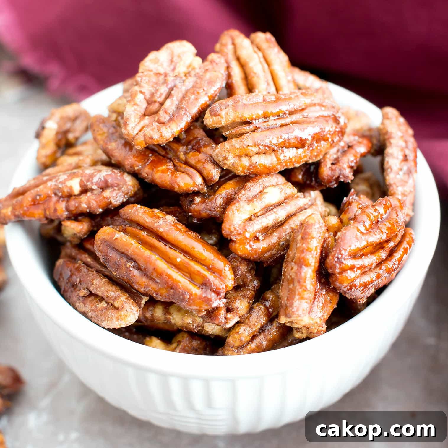 Vegan Candied Pecans with 4 Simple Ingredients 4 Vegan Candied Pecans: glazed oven-roasted pecans