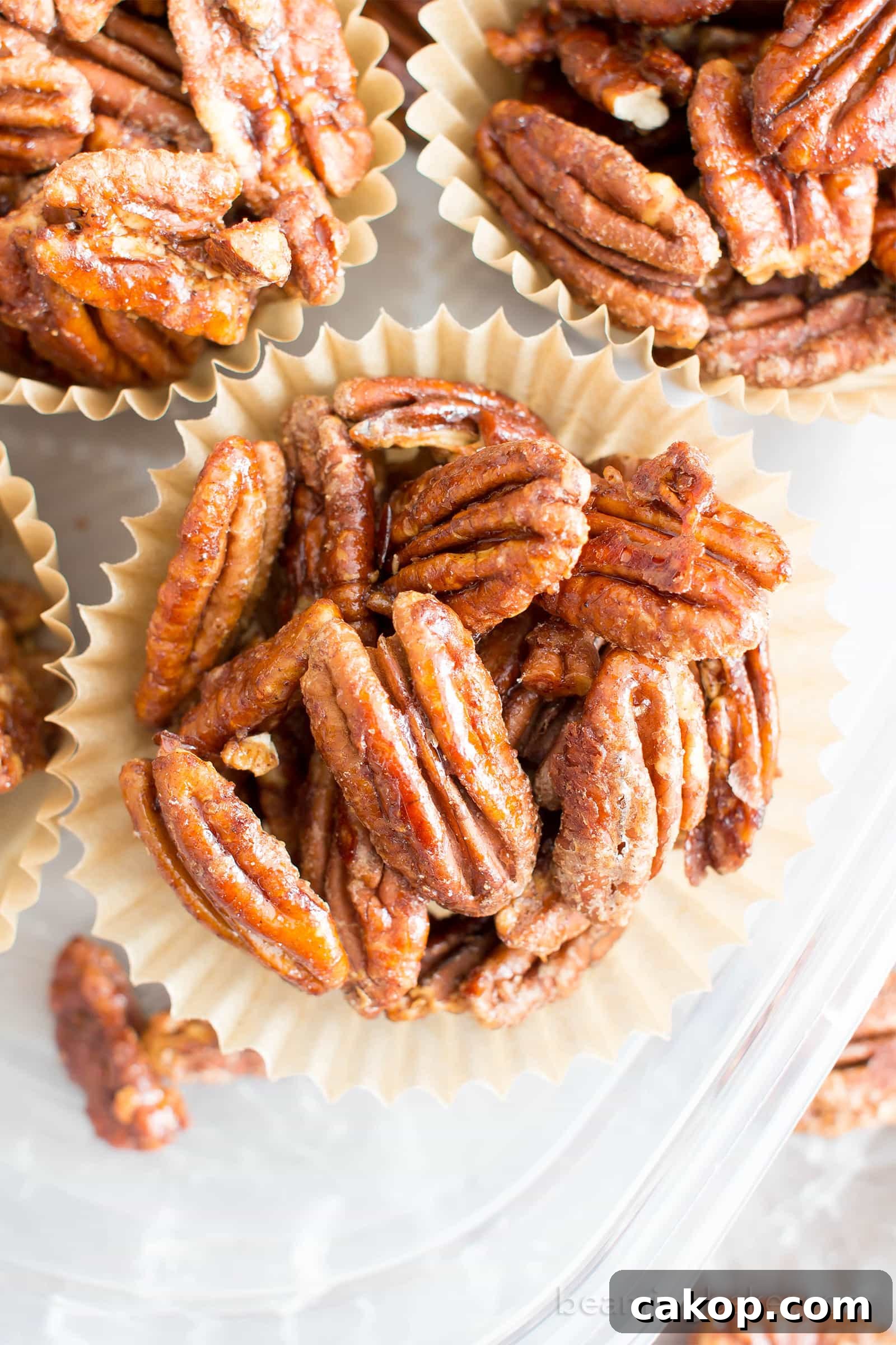 Vegan Candied Pecans with 4 Simple Ingredients 6 Vegan Candied Pecans: glazed oven-roasted pecans