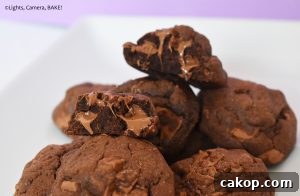 Ultimate Chocolate Chunk Cookie Recipe for Perfect Chewy Cookies 2 Chocolate chunk cookies on a plate.