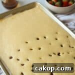 Sheet pan pancakes with chocolate chips.