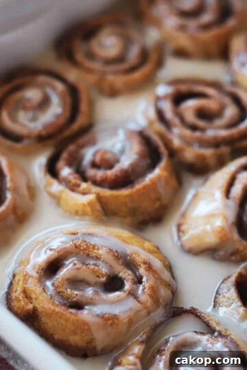 crescent rolls cinnamon rolls in 8x8 pan