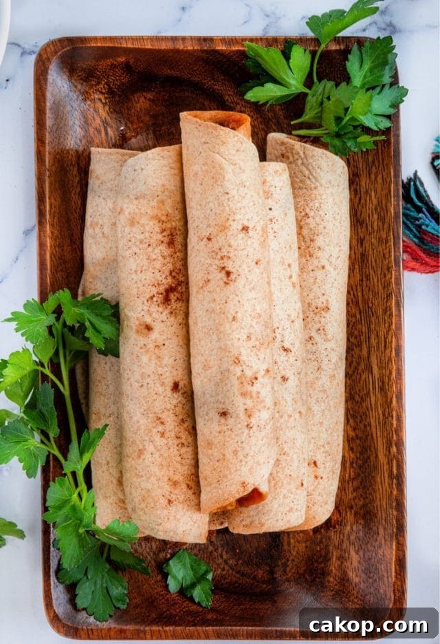 Air Fryer Mushroom and Cheese Taquitos