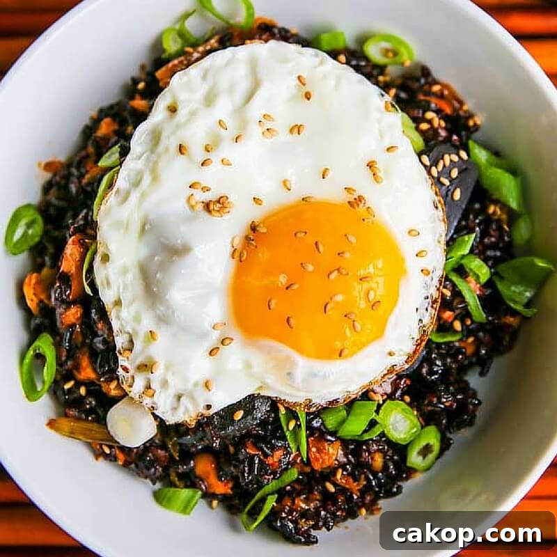 Authentic Chinese Shrimp Fried Rice Recipe — Quick Weeknight Meal 7 Kimchi Fried Forbidden Rice with Black Garlic