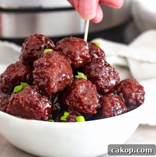 Grape jelly Meatballs in a bowl