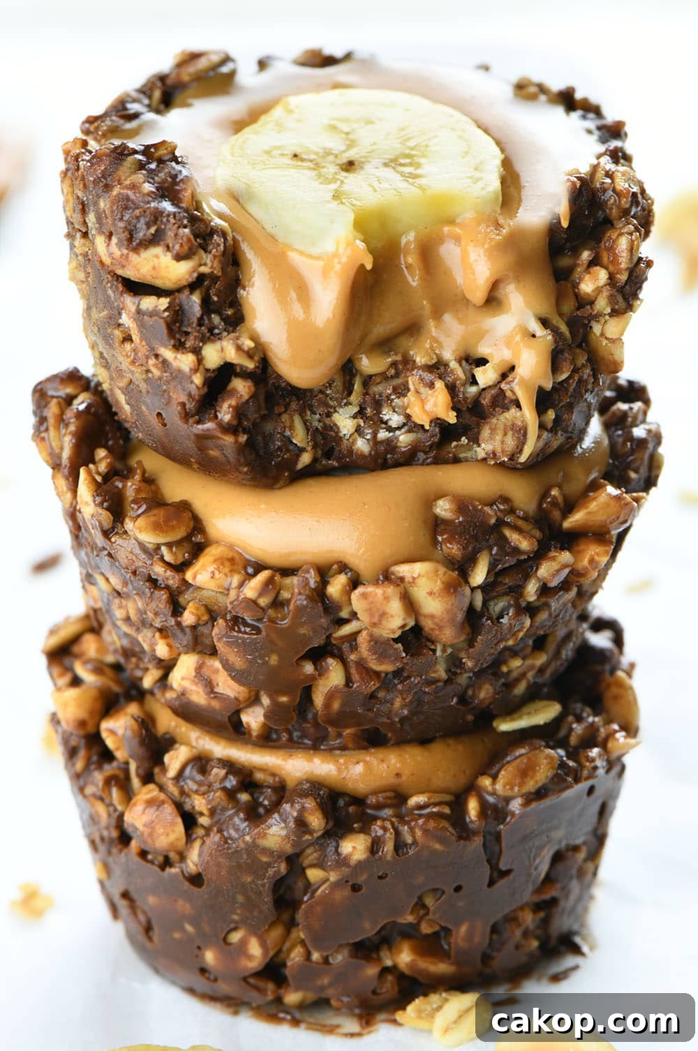 Chocolate Granola Cups with Peanut Butter Filling — No-Bake Treats 3 Chocolate Granola Cups with Peanut Butter Filling is an easy, no-bake recipe with only 6 ingredients.