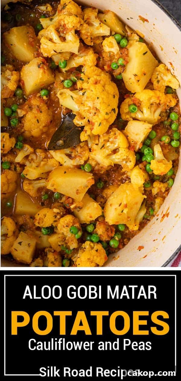 overhead shot of Aloo Gobi Matar