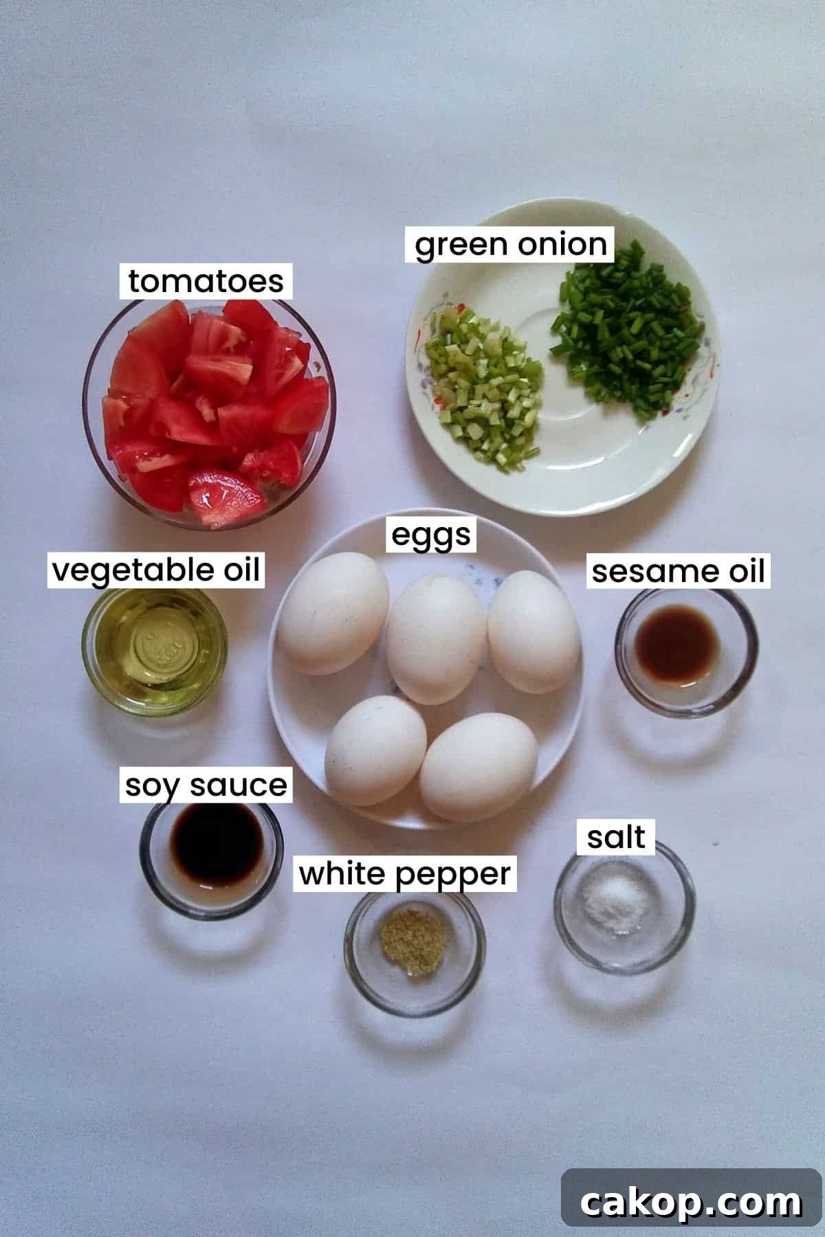 Image showing ingredients placed on a white background.