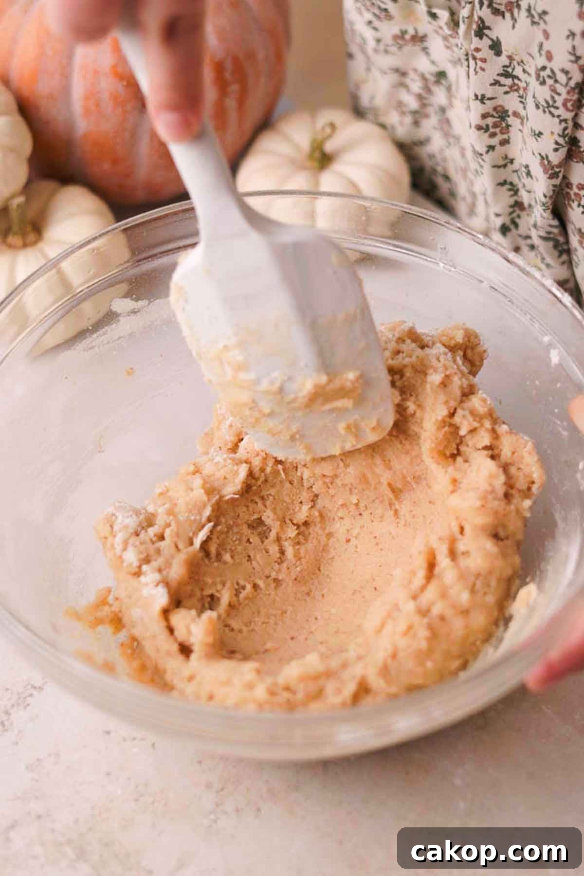 Creamy Pumpkin Pie Bars with Gingersnap Crust 8 mixing crust dough