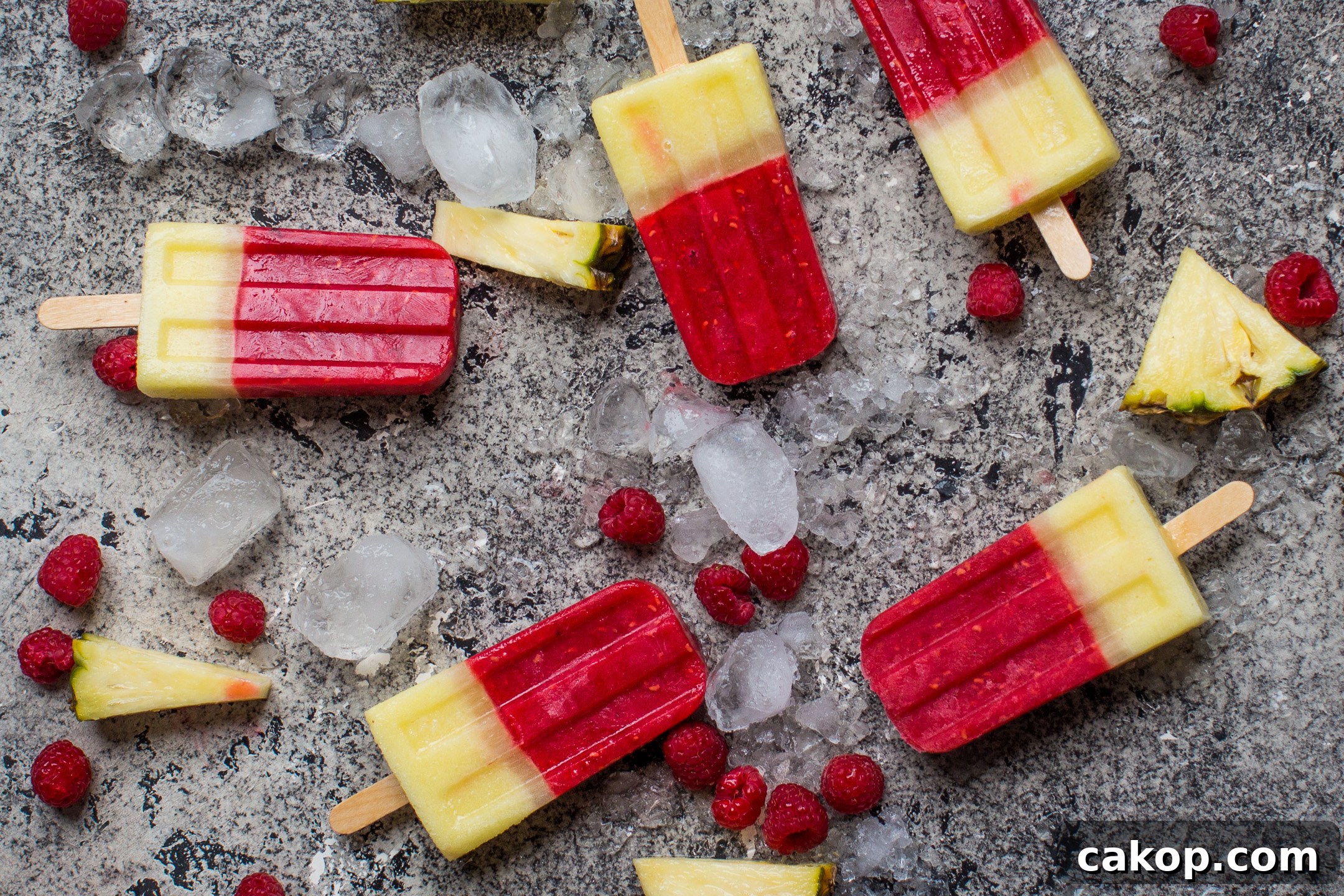 Raspberry Pineapple Ice Pops Recipe: Refreshing Summer Treat 2 Raspberry Pineapple mixture