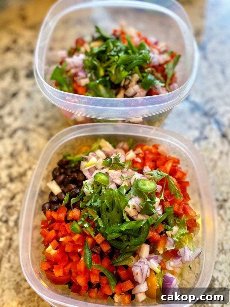 Flavorful Vegan Taco Salad Recipe for Lunch or Dinner 5 Meal Prep Vegan taco salad