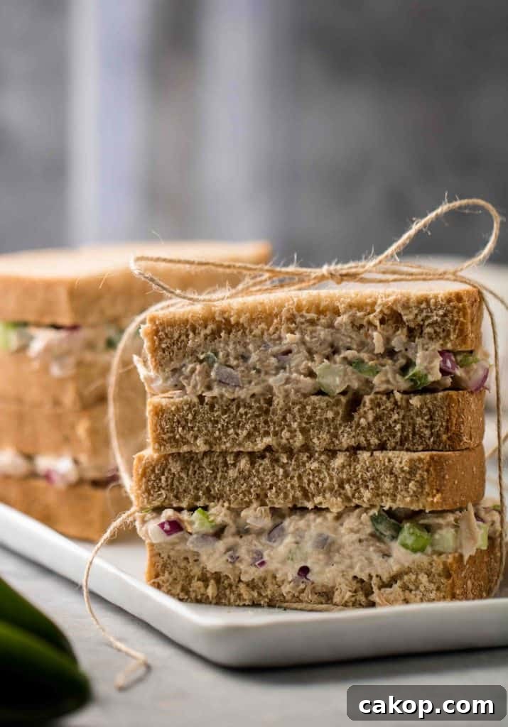 Easy tuna salad sandwich