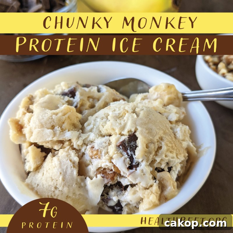 Cotton Candy Protein Ice Cream Made with One Ingredient 7 Chunky Monkey Protein Ice Cream Thumb 1200x1200