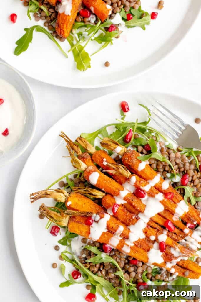 Spiced Carrot and Lentil Salad with Cumin & Herb Dressing 5 Spiced Carrot & Lentil Salad - Healthy, GF & Vegan! Georgie Eats.