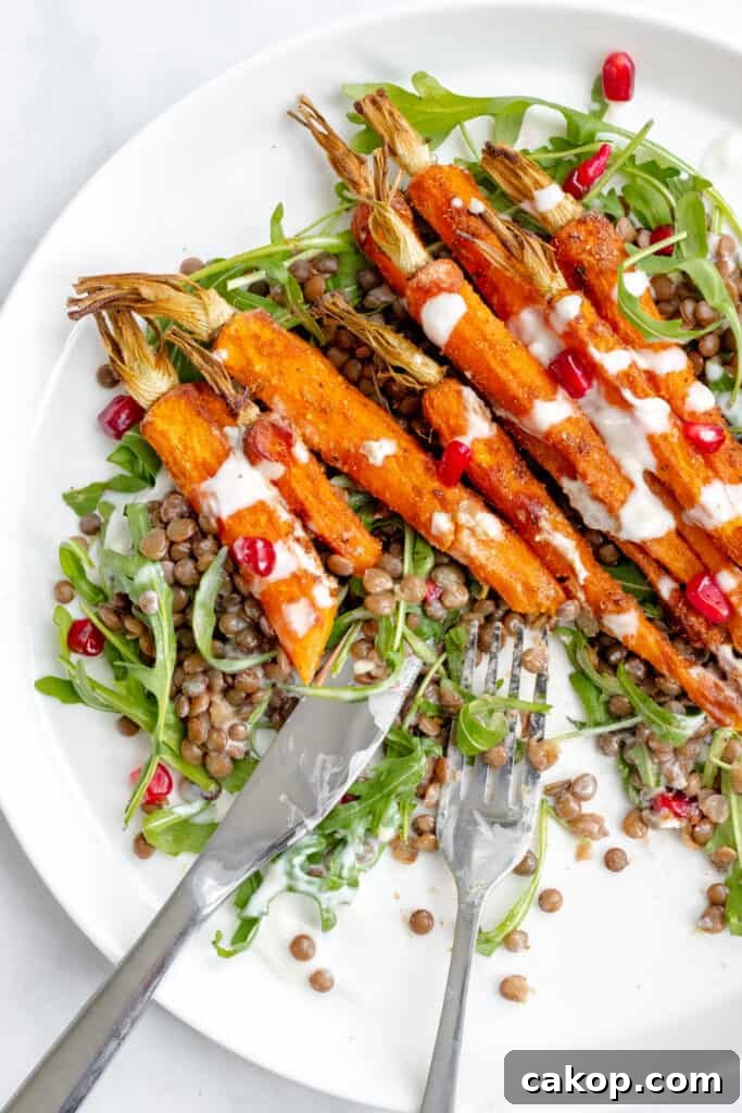 Spiced Carrot and Lentil Salad with Cumin & Herb Dressing 7 Spiced Carrot & Lentil Salad - Healthy, GF & Vegan! Georgie Eats.