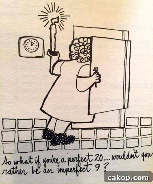 Weight Watchers 1960s program cartoon fridge