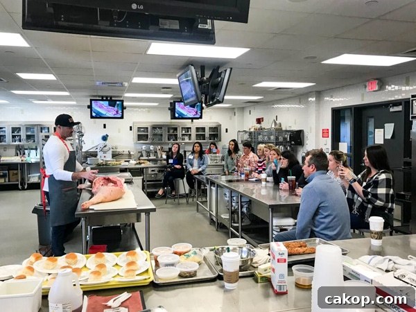 The group learning in the kitchen.