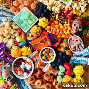 halloween charcuterie candy board