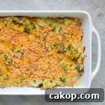 Veggie Loaded Rotisserie Chicken Casserole recipe - Delicious juicy chicken baked with broccoli, cauliflower, spinach, greek yogurt and more! Healthy and easy, from ProjectMealPlan.com