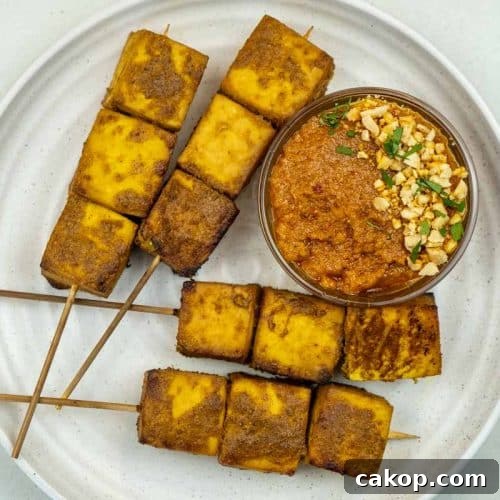 Vegan Tofu Satay Skewers with Creamy Peanut Sauce 10 Tofu Satay Skewers